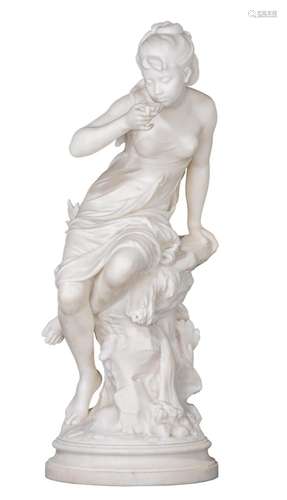 Mathurin Moreau (1822-1912), allegory of Spring, Carrara mar...