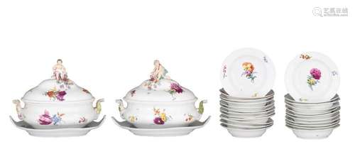 A large collection of Meissen Marcolini porcelain tableware,...