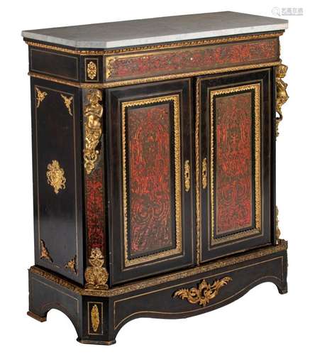 A Napoleon III Boulle work  meuble d appui , with gilt bronz...