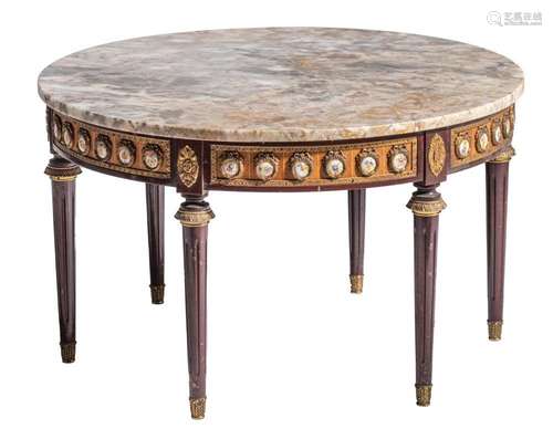 A Neoclassical Napoleon III side table with gilt brass mount...