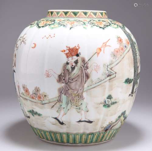 A CHINESE FAMILLE VERTE VASE