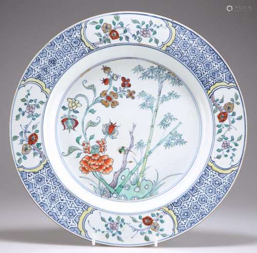 A CHINESE DOUCAI DISH, QIANLONG PERIOD