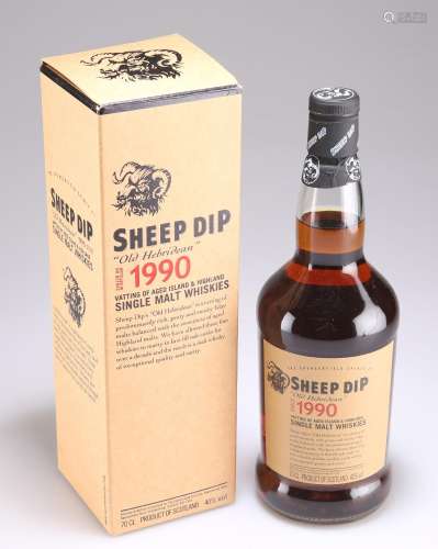 A BOTTLE OF ‘SHEEP DIP’ “OLD HEBRIDEAN” VINTAGE 1990 BLENDED...