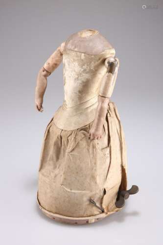 A 19TH CENTURY CLOCKWORK 'WALKING' DOLL