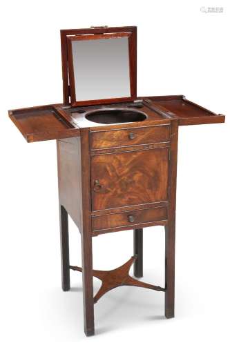 A GEORGE III MAHOGANY WASHSTAND