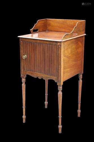 A REGENCY MAHOGANY POT CUPBOARD