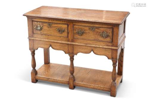 AN 18TH CENTURY STYLE OAK DRESSER BASE