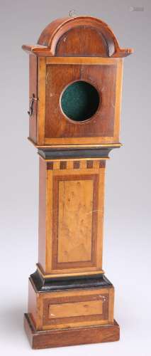 A LATE VICTORIAN MAHOGANY AND BURR WOOD NOVELTY POCKETWATCH ...