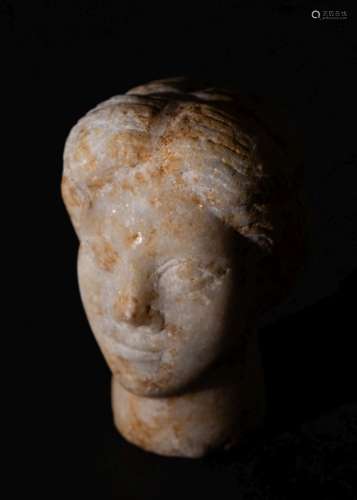 A FINE ROMAN STONE BUST OF A NOBLE WOMAN CIRCA 3RD CENTURY A...