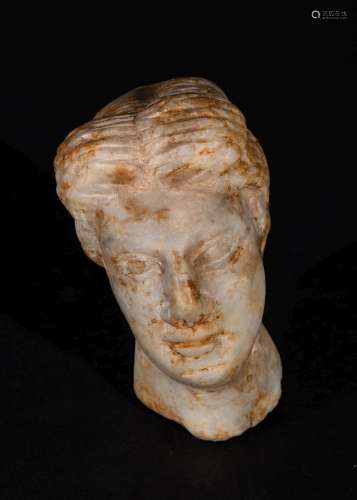A ROMAN STONE BUST OF A NOBLE WOMAN, CIRCA 4TH CENTURY A.D.