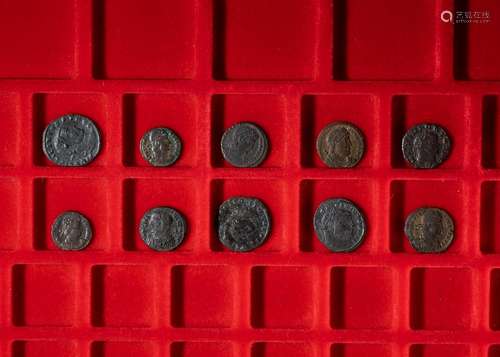 TEN ROMAN COINS CONSTANTINE PERIOD