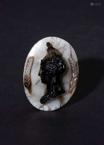 A BANDED AGATE CAMEO OF ATHENA, PTOLEMAIC PERIOD OR LATER