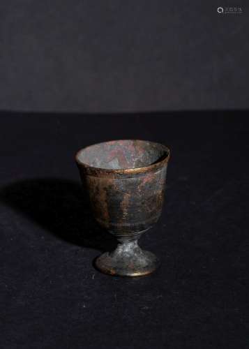 A FOOTED COPTIC BRONZE CUP CIRCA 4TH-7TH CENTURY
