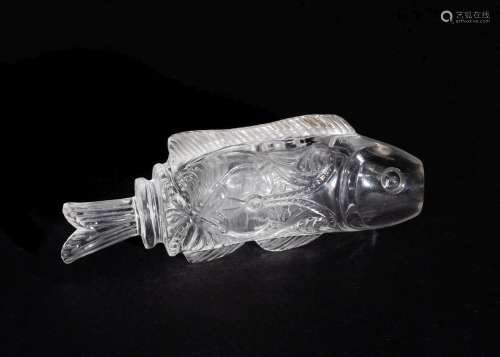 A HIGHLY RARE CARVED ROCK CRYSTAL FISH, FATIMID, 11TH CENTUR...