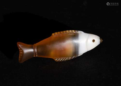 AN EGYPTIAN BANDED AGATE FISH AMULET, LATE PERIOD, CIRCA 664...