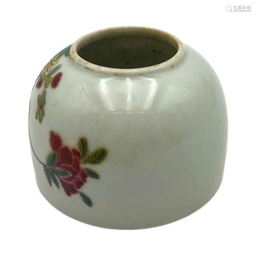 A Chinese famille rose floral decorated waterpot, with a Kan...