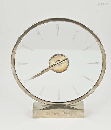 Silver Bauhaus clock