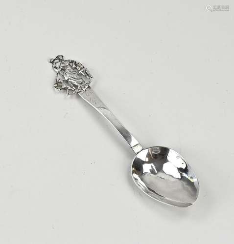 Silver birth spoon