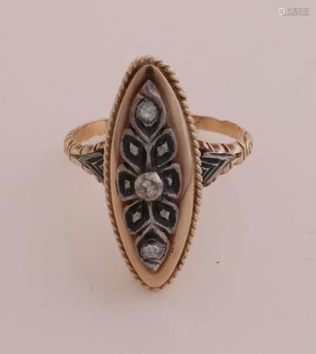 Gold ring with old diamond