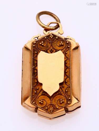 Antique gold memorial pendant