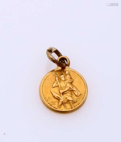 Gold Christopher pendant