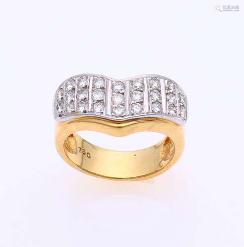 Gold ring with diamonds.