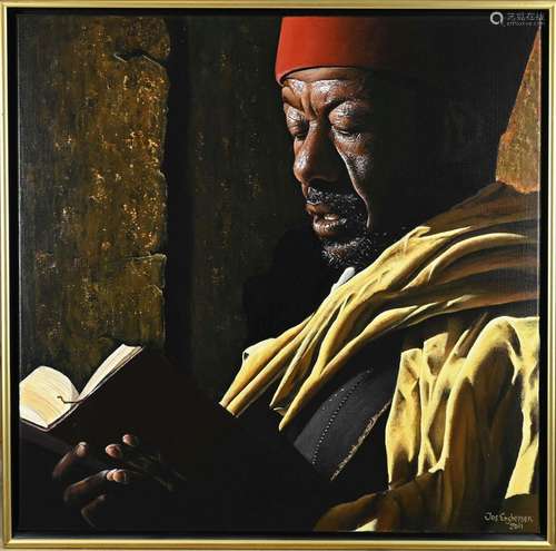 Jos Engbersen , Portrait African man with fez