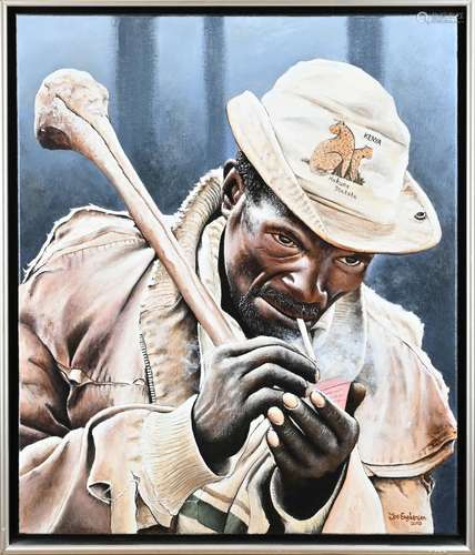 Jos Engbersen , Kenyan man me bone and hat