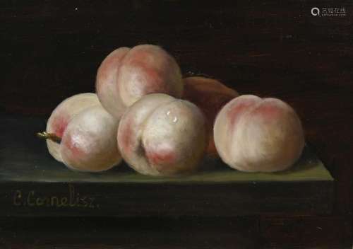 C. Cornelisz , Still life with peaches