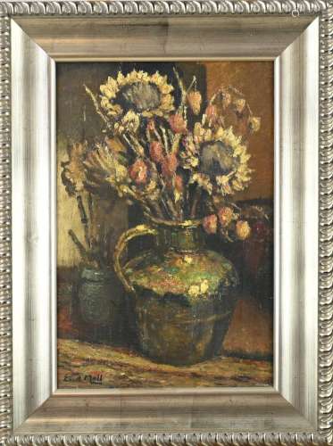 Evert Moll, Copper milk jug with sunflowers