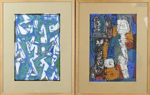 2x Eef de Weerd, Abstract compositions