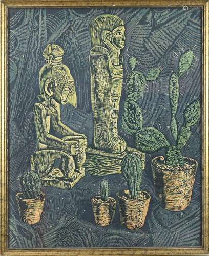 Herman Bieling , Cacti and statues