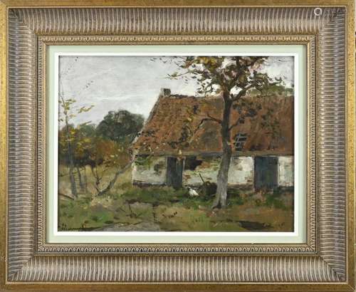 JF Scherrewitz , Farmhouse with chicken