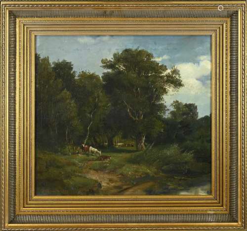 J. Havenith , Forest view with cattle