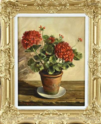 Jan H. Meijer, Earthenware pot with flowers