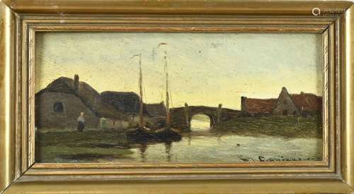 WJ Groningen, Harbor view with figures