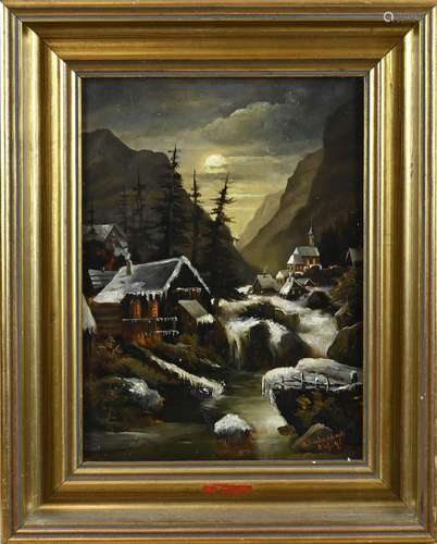 Schleichhardt , Mountain landscape in winter