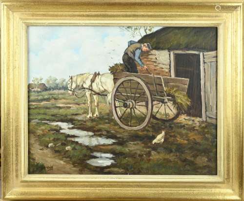 A. Koning, Farmer with horse cart