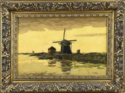 Henk Leurs, Polder view with windmill