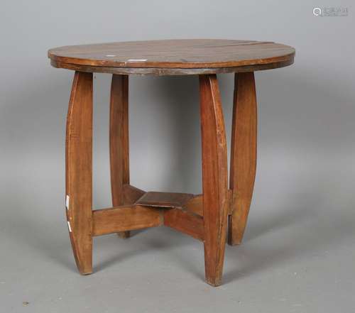 A Far Eastern hardwood occasional table, on shaped legs, hei...