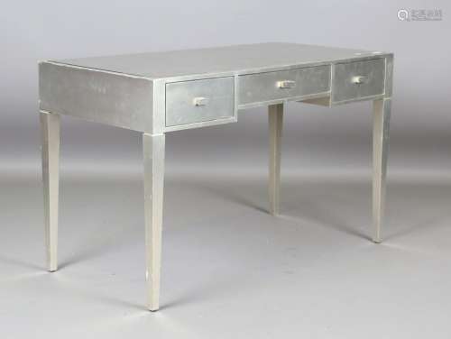 A modern Julian Chichester silvered dressing table with an i...