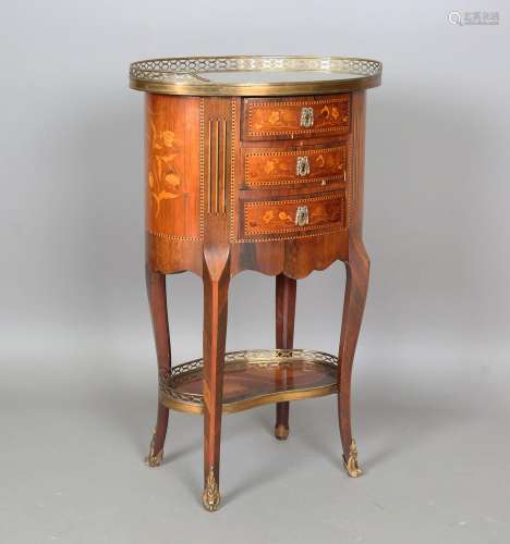 A 20th century French Transitional style kingwood, rosewood ...