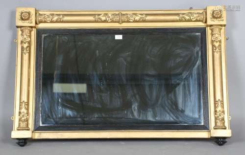 A Regency giltwood and composition overmantel mirror with ap...