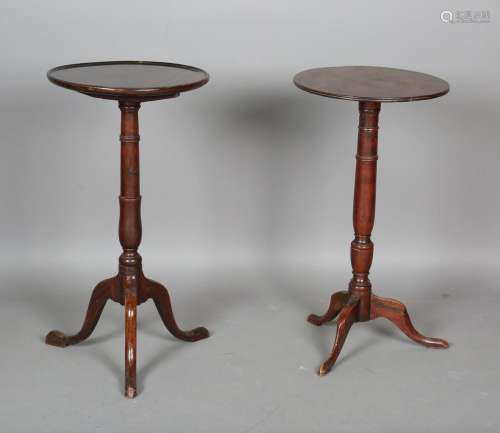 A George III provincial mahogany tripod wine table, height 7...