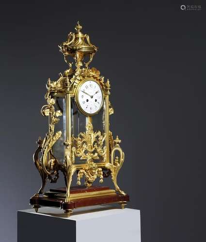 PENDULE ORMOLU FRANCAISE DE MANTEL EN STYLE LOUIS XVI PAR TH...