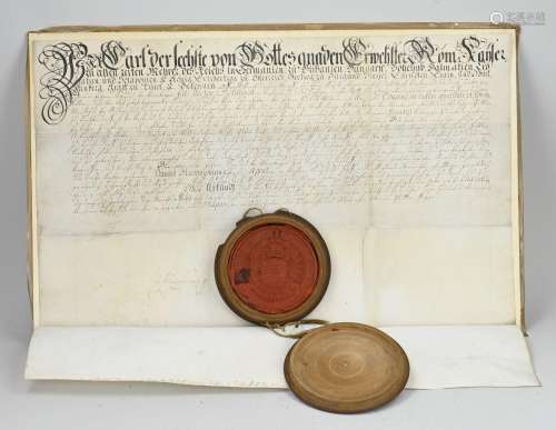 Rare certificate with wax seal