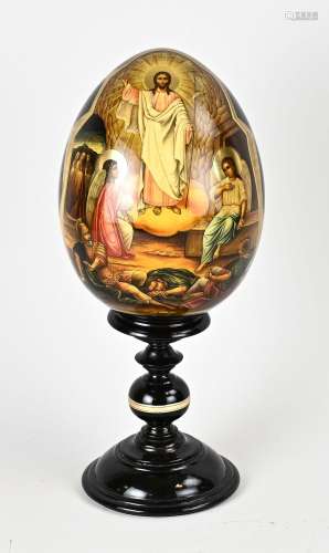 Russian lacquer egg on console