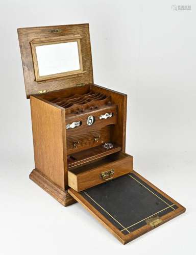 Antique travel writing cabinet, 1900