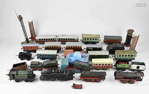 Lot of old/antique train toys