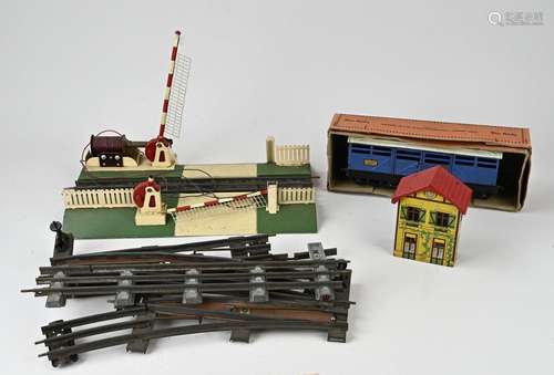 Lot of tin train toys